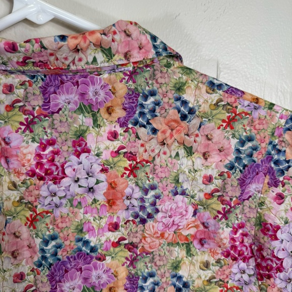 Floral Print Women's Pajama TOP ONLY - Picture 5 of 15